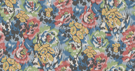 York Wallcoverings Missoni 4 Flower Pot Blue Wallpaper  Florals and Flowers Blues   - MI10300