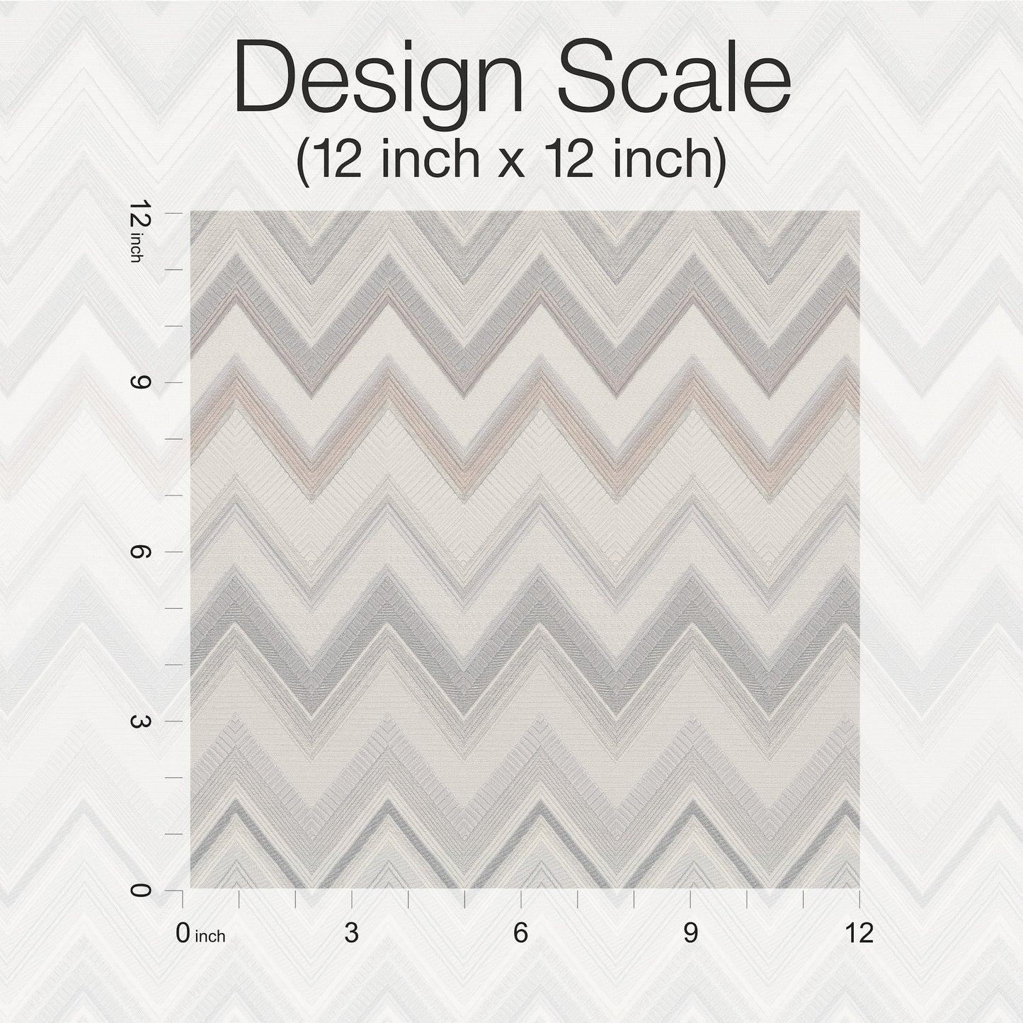 York Wallcoverings Missoni 4 Happy Zigzag Grey Wallpaper  Geometrics Greys   - MI10331