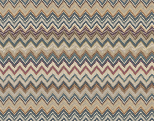 York Wallcoverings Missoni 4 Happy Zigzag Green and Brown Wallpaper  Geometrics Greens   - MI10332