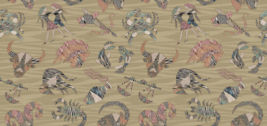 York Wallcoverings Missoni Constellations Gold Wallpaper  Animals Yellows   - MI10350