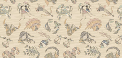 York Wallcoverings Missoni 4 Constellations Cream Wallpaper  Animals Whites and Off-Whites   - MI10351