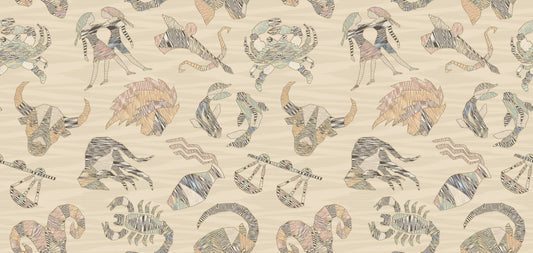 York Wallcoverings Missoni 4 Constellations Cream Wallpaper  Animals Whites and Off-Whites   - MI10351
