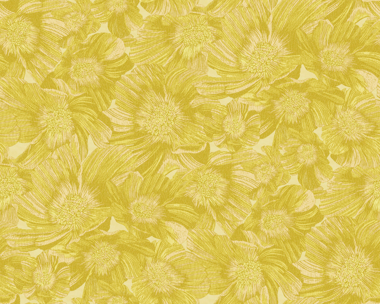 York Wallcoverings Missoni Home 5 Anemoni Yellow Wallpaper Traditional Flowers Yellows   - MI10500