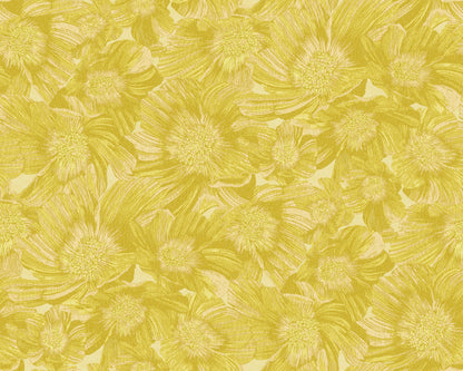 York Wallcoverings Missoni Home 5 Anemoni Yellow Wallpaper Traditional Flowers Yellows   - MI10500