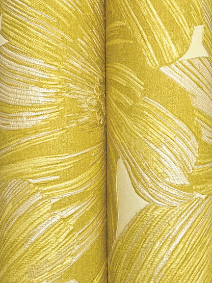 York Wallcoverings Missoni Home 5 Anemoni Yellow Wallpaper Traditional Flowers Yellows   - MI10500