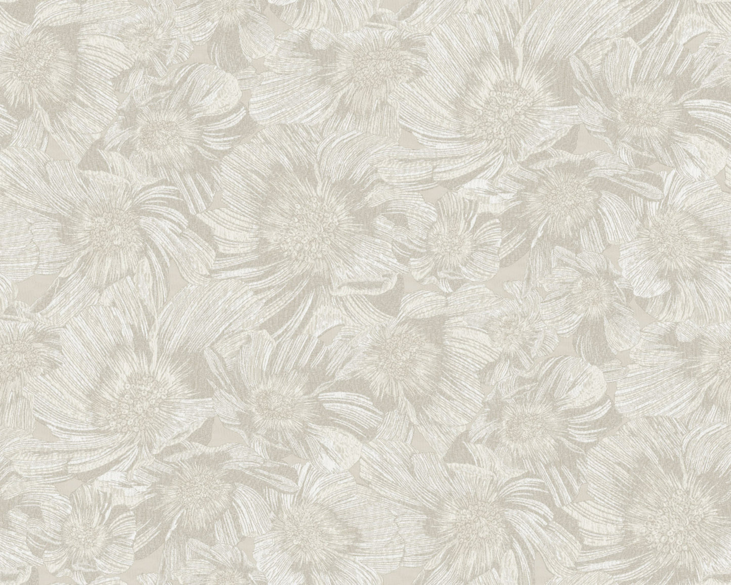 York Wallcoverings Missoni Home 5 Anemoni White Wallpaper Traditional Flowers Whites and Off-Whites   - MI10502