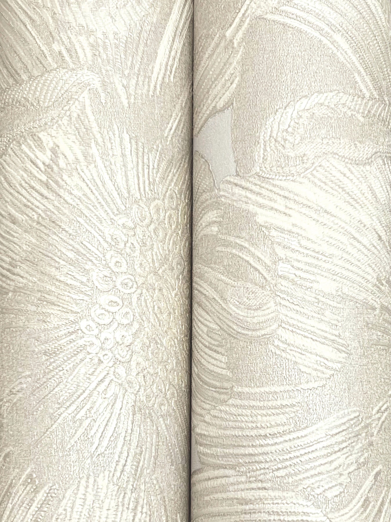 York Wallcoverings Missoni Home 5 Anemoni White Wallpaper Traditional Flowers Whites and Off-Whites   - MI10502