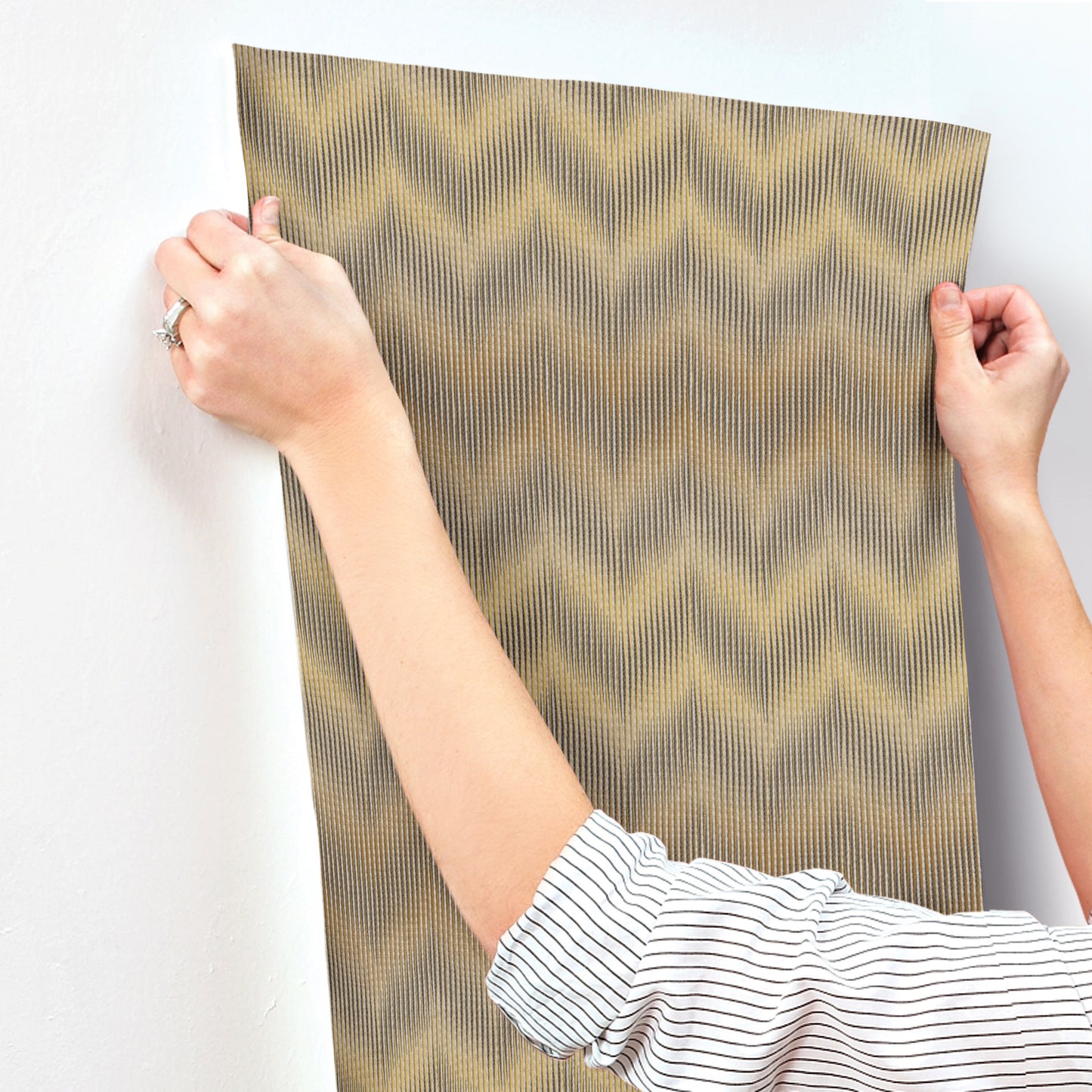 York Wallcoverings Missoni Home 5 Ande Ochre Wallpaper Eclectic Chevron Yellows   - MI10511
