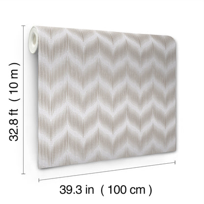 York Wallcoverings Missoni Home 5 Ande Pale Blue Wallpaper Eclectic Chevron Blues   - MI10512
