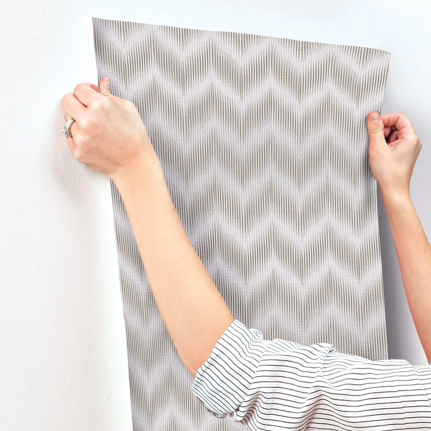 York Wallcoverings Missoni Home 5 Ande Pale Blue Wallpaper Eclectic Chevron Blues   - MI10512