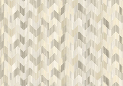 York Wallcoverings Missoni Home 5 Betulle Beige Wallpaper Eclectic Chevron Whites and Off-Whites   - MI10520