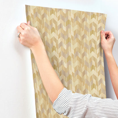 York Wallcoverings Missoni Home 5 Betulle Citrus Wallpaper Eclectic Chevron Oranges   - MI10521