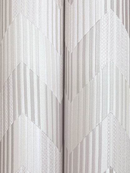 York Wallcoverings Missoni Home 5 Betulle Grey Wallpaper Eclectic Chevron Whites and Off-Whites   - MI10522
