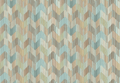 York Wallcoverings Missoni Home 5 Betulle Blue Wallpaper Eclectic Chevron Blues   - MI10523