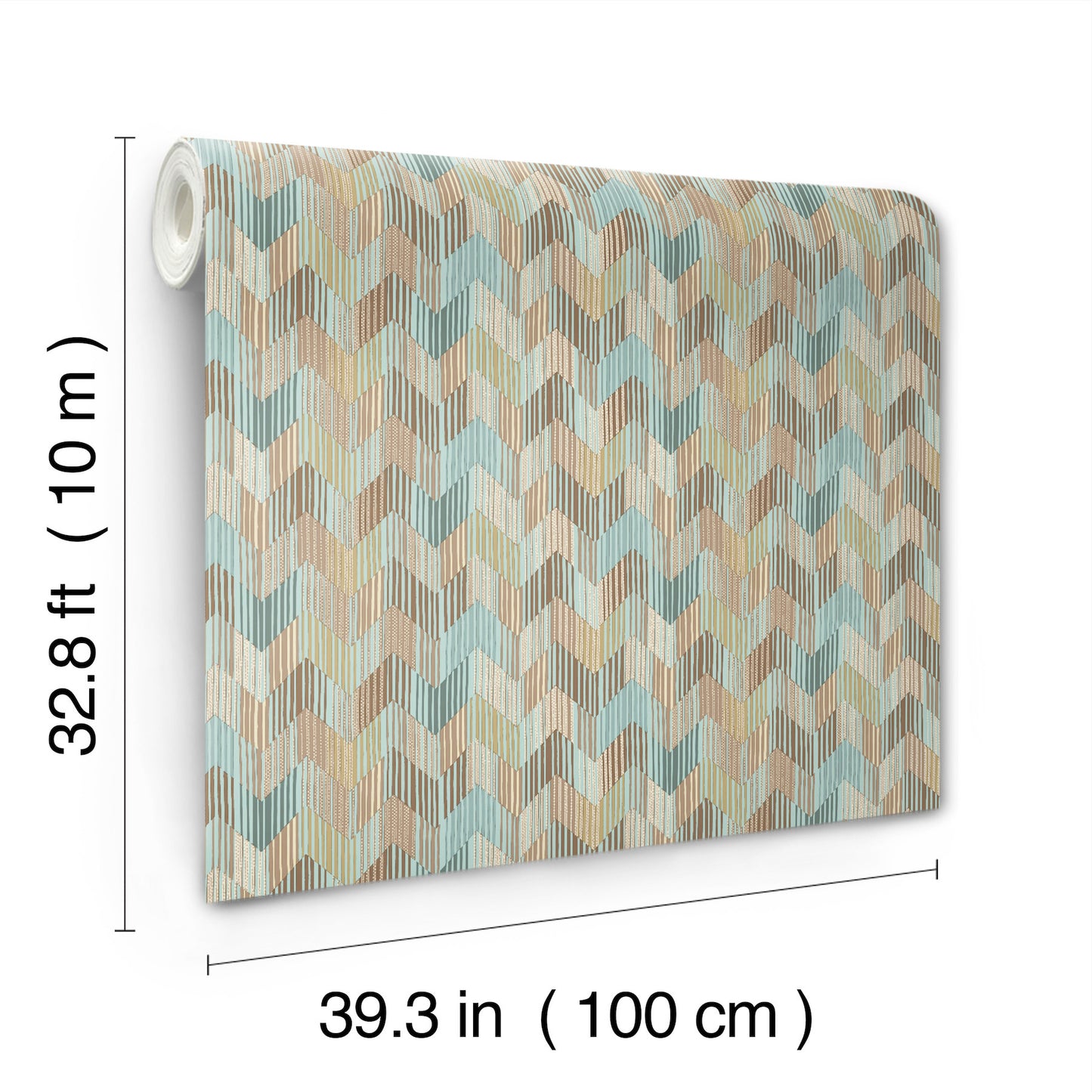 York Wallcoverings Missoni Home 5 Betulle Blue Wallpaper Eclectic Chevron Blues   - MI10523