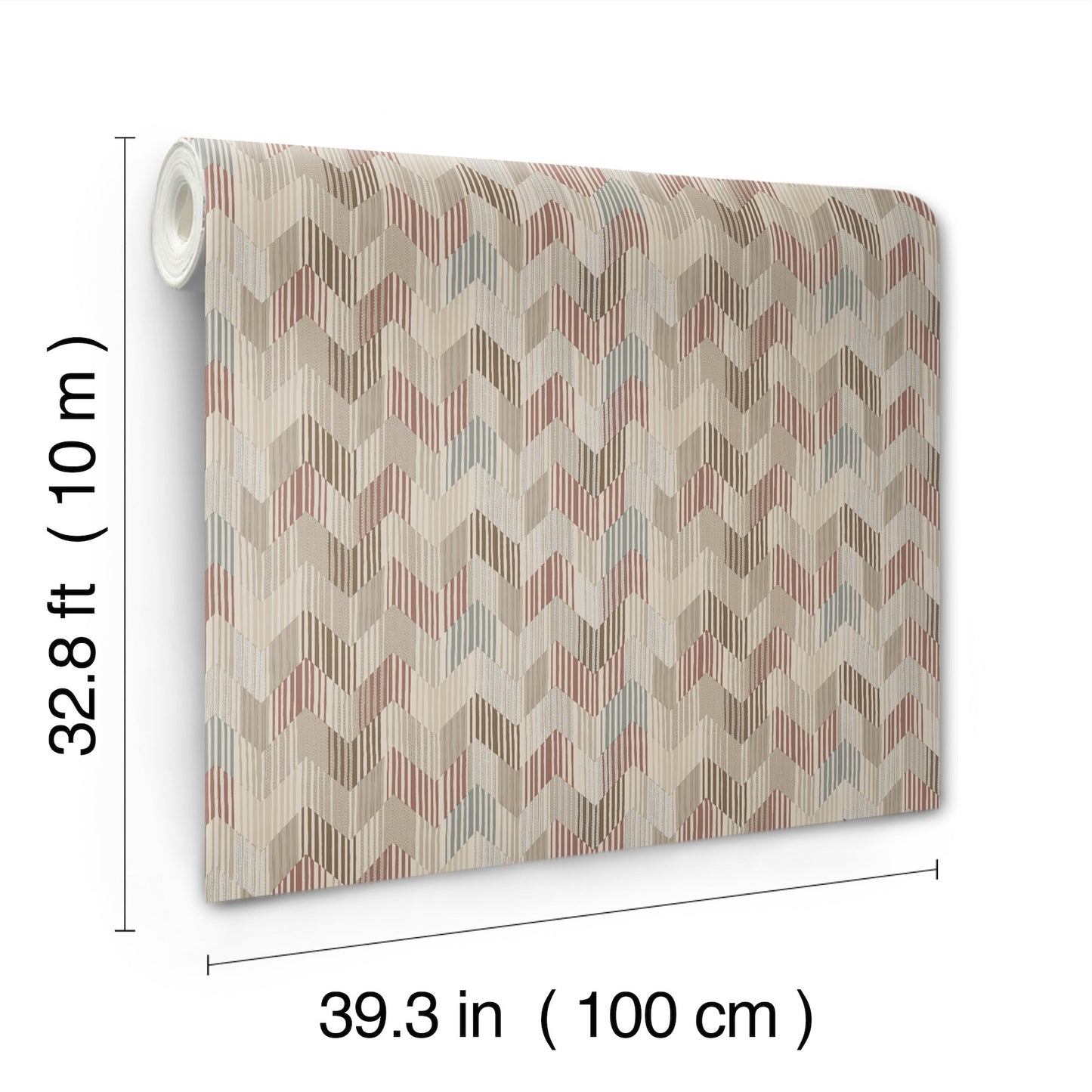 York Wallcoverings Missoni Home 5 Betulle Multicolor Wallpaper Eclectic Chevron Pinks   - MI10524