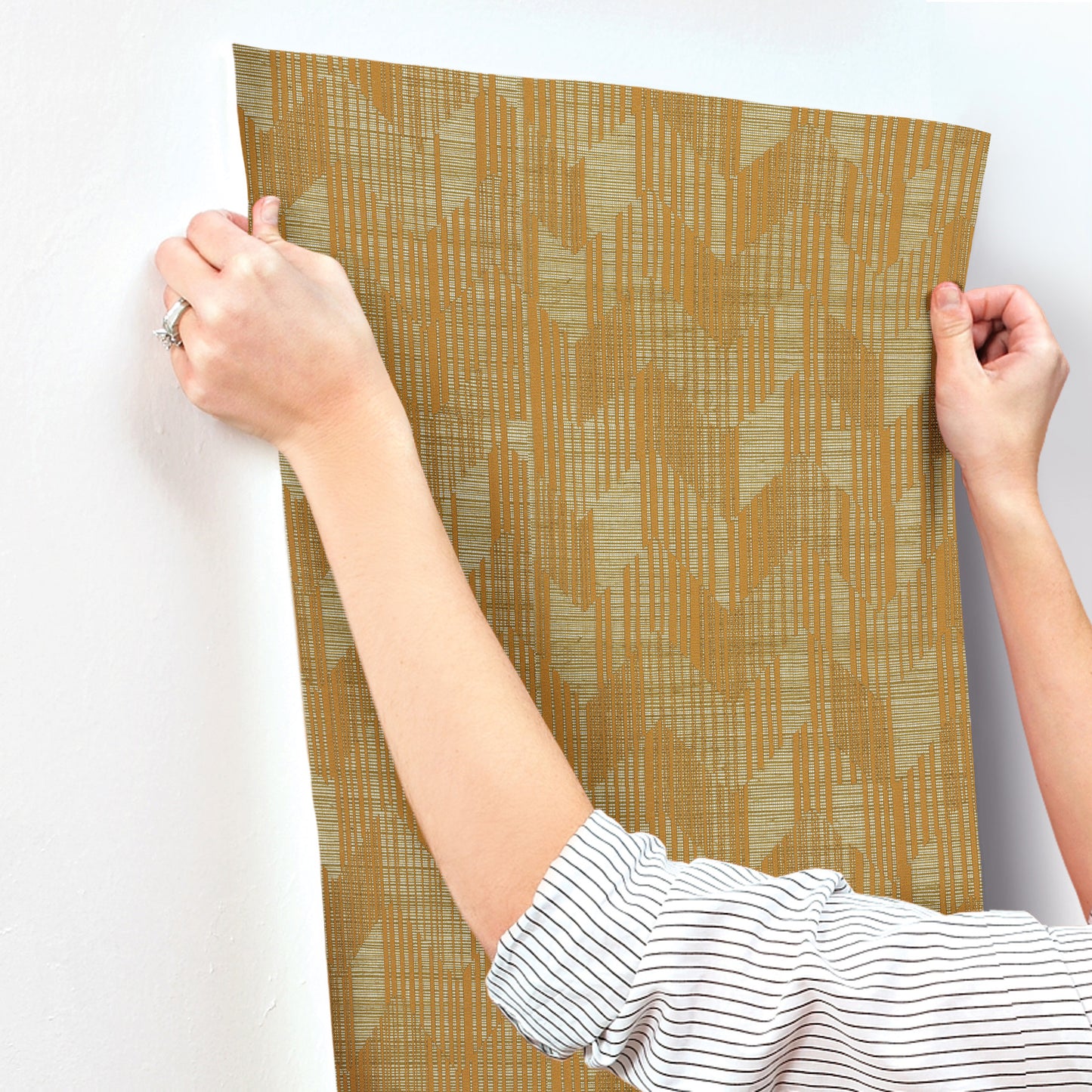 York Wallcoverings Missoni Home 5 Birch Gold Wallpaper Glam Grasscloth Yellows   - MI10526