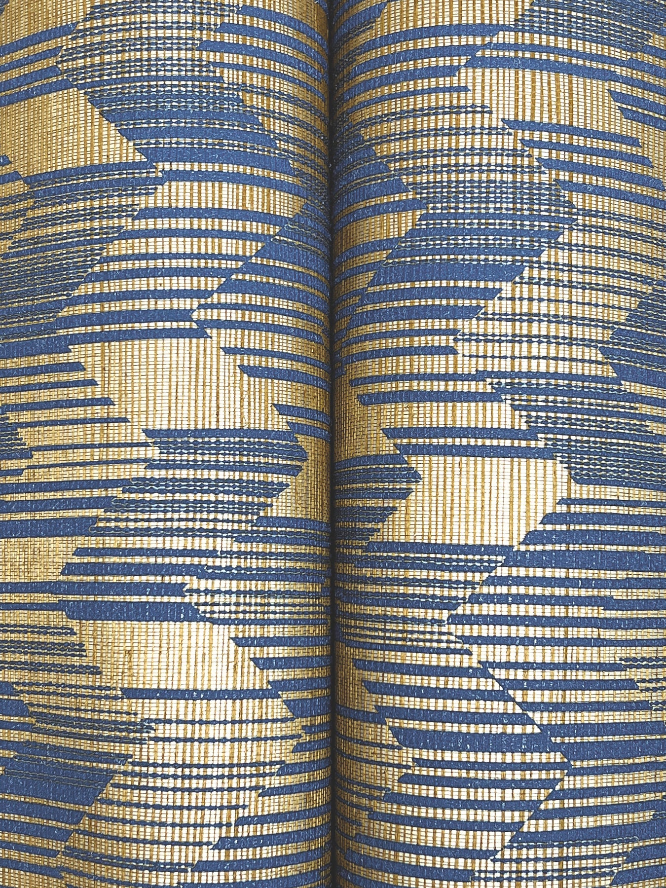 York Wallcoverings Missoni Home 5 Birch Blue Wallpaper Glam Grasscloth Blues   - MI10527