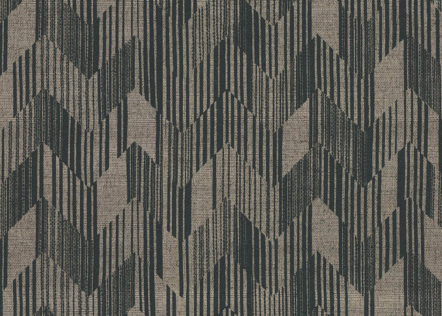 York Wallcoverings Missoni Home 5 Birch Charcoal Wallpaper Glam Grasscloth Blacks   - MI10528