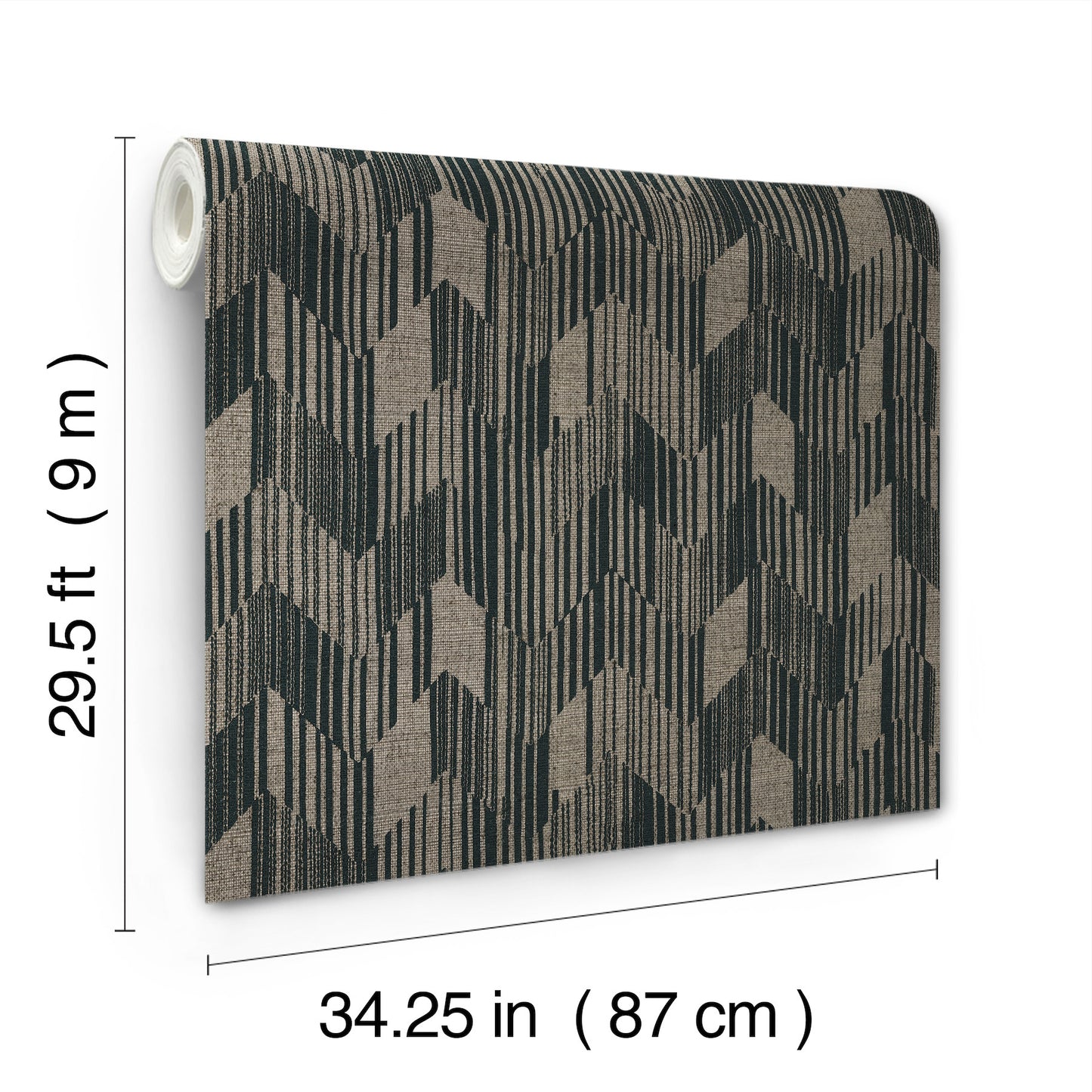 York Wallcoverings Missoni Home 5 Birch Charcoal Wallpaper Glam Grasscloth Blacks   - MI10528