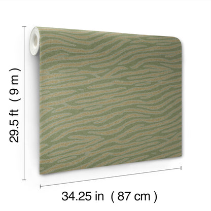 York Wallcoverings Missoni Home 5 Zambia Green Wallpaper Glam Grasscloth Greens   - MI10532