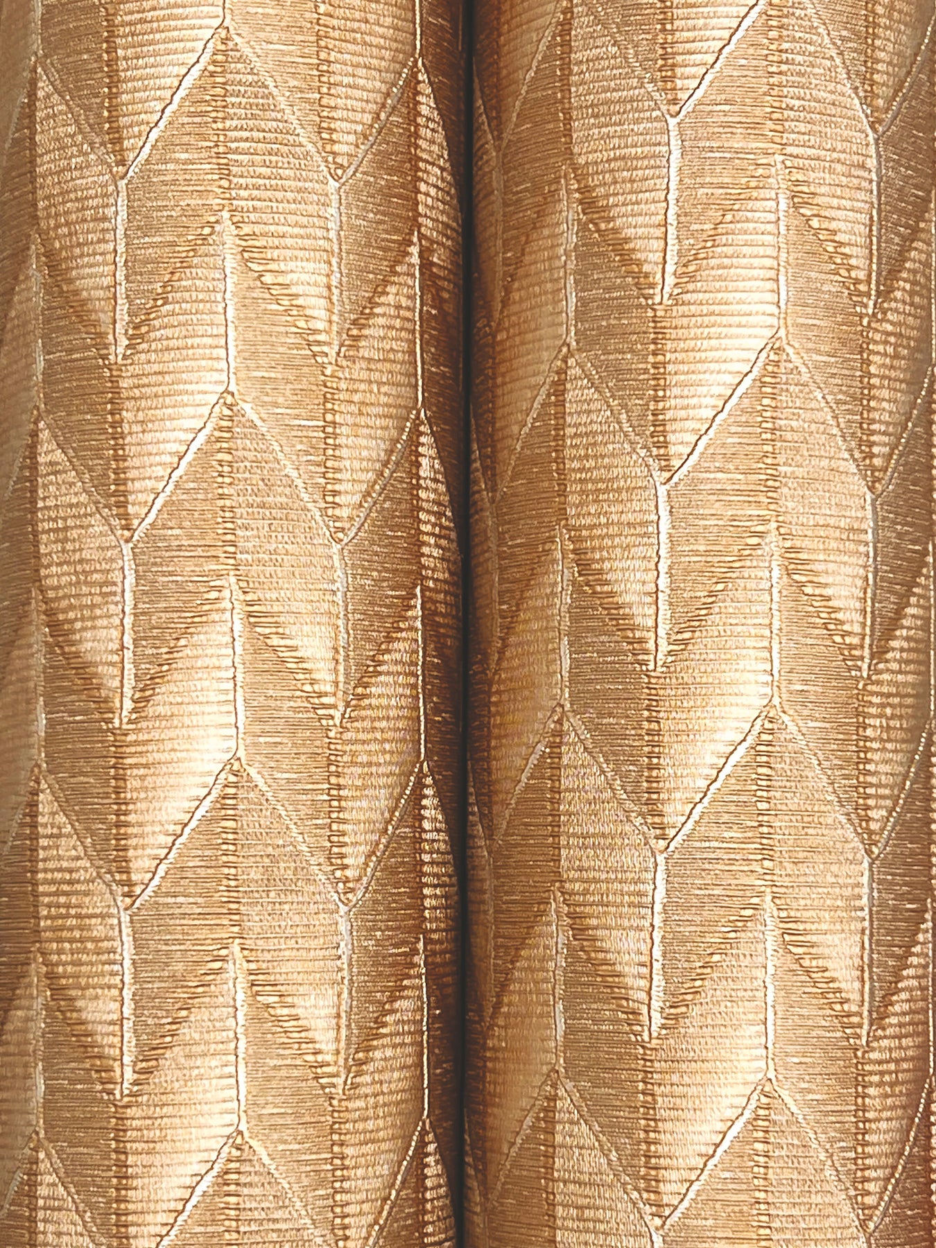 York Wallcoverings Missoni Home 5 Sestriere Copper Wallpaper Masculine Chevron Oranges   - MI10555