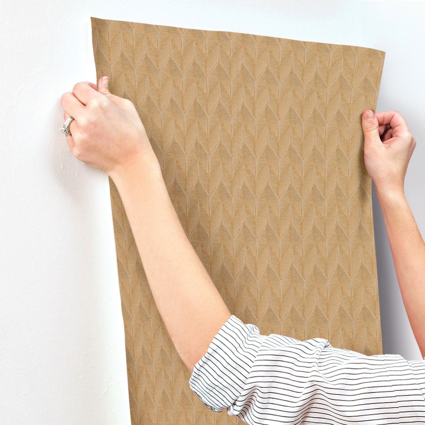 York Wallcoverings Missoni Home 5 Sestriere Copper Wallpaper Masculine Chevron Oranges   - MI10555