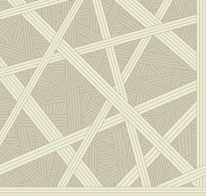 York Wallcoverings Missoni Home 5 Nastri Warm Neutral Wallpaper Modern Geometrics Beiges   - MI10561