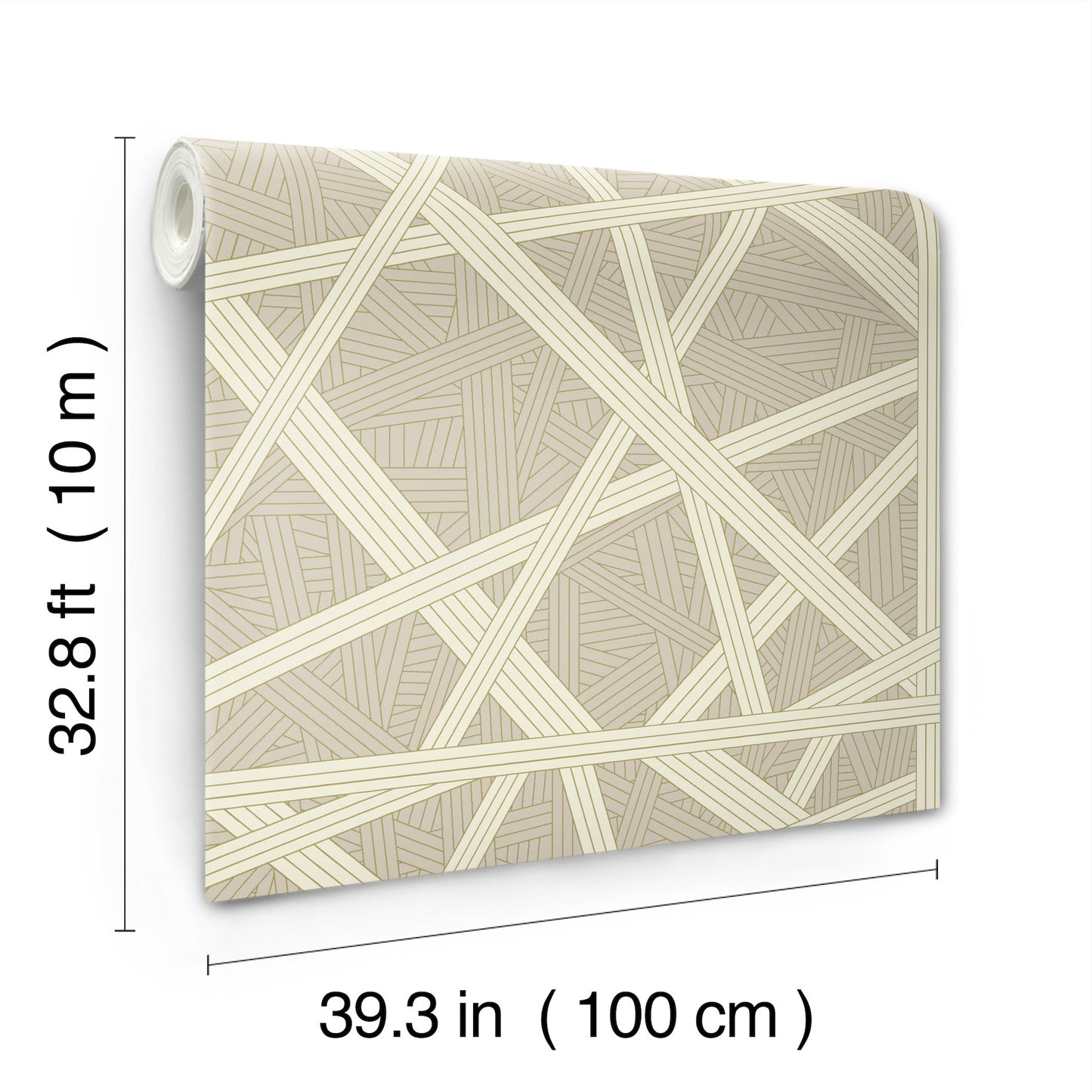 York Wallcoverings Missoni Home 5 Nastri Warm Neutral Wallpaper Modern Geometrics Beiges   - MI10561