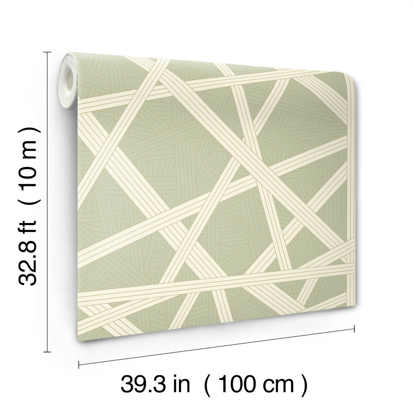 York Wallcoverings Missoni Home 5 Nastri Green Wallpaper Modern Geometrics Greens   - MI10563