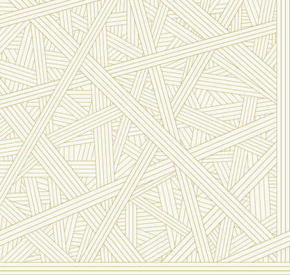 York Wallcoverings Missoni Home 5 Nastri White Wallpaper Modern Geometrics Whites and Off-Whites   - MI10565