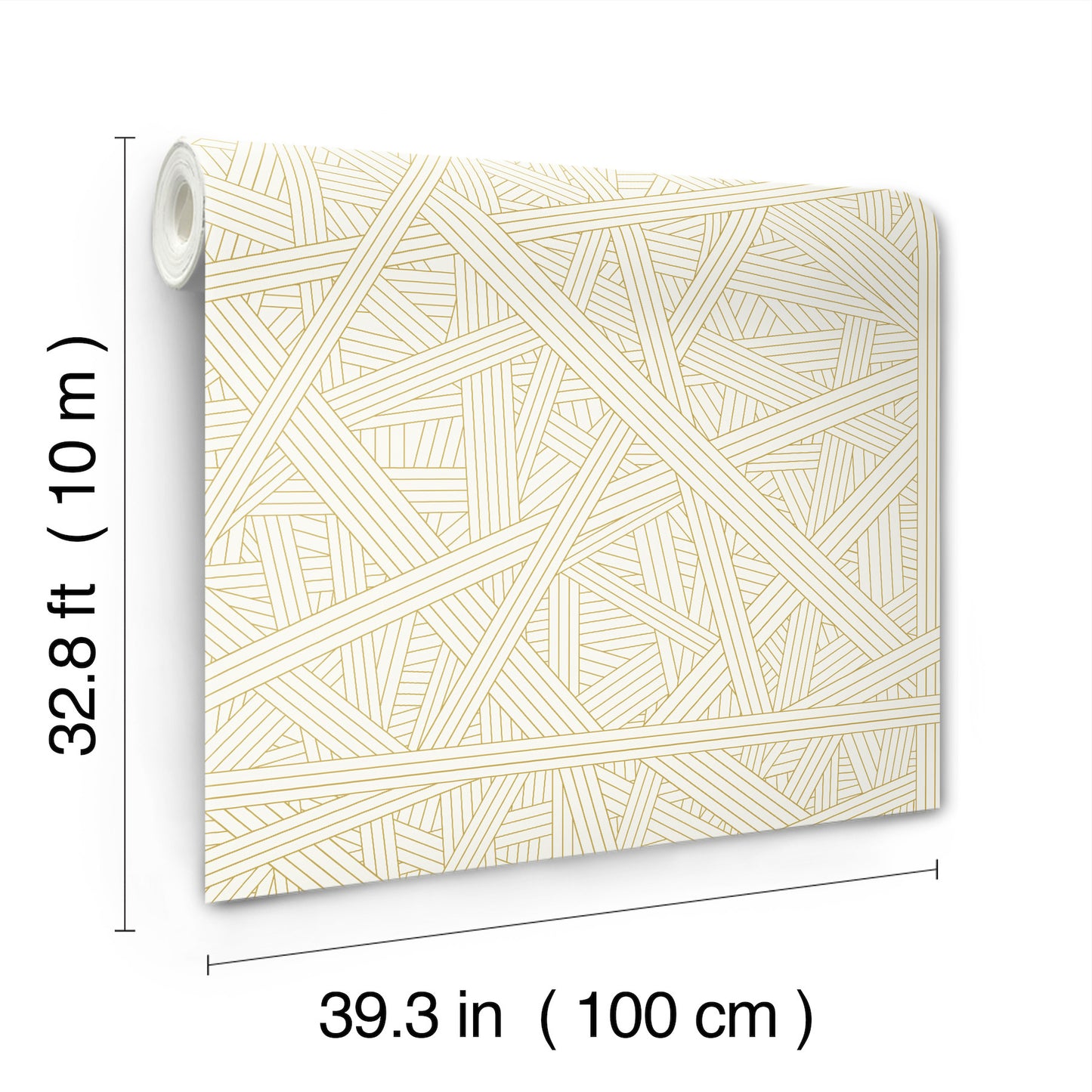 York Wallcoverings Missoni Home 5 Nastri White Wallpaper Modern Geometrics Whites and Off-Whites   - MI10565