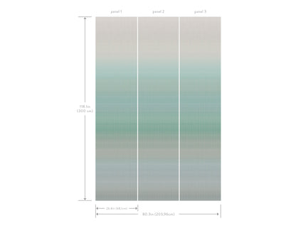 York Wallcoverings Missoni Home 5 Oleg Green Wall Mural Feature Wall Stripes Greens  Wallpaper - MI10570M