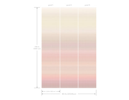 York Wallcoverings Missoni Home 5 Oleg Blush Wall Mural Feature Wall Stripes Pinks  Wallpaper - MI10571M