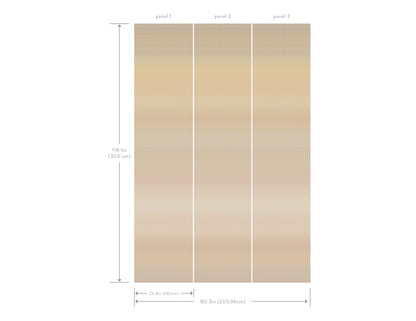 York Wallcoverings Woodnote Oleg Warm Wall Mural Feature Wall Stripes Yellows  Wallpaper - MI10573M