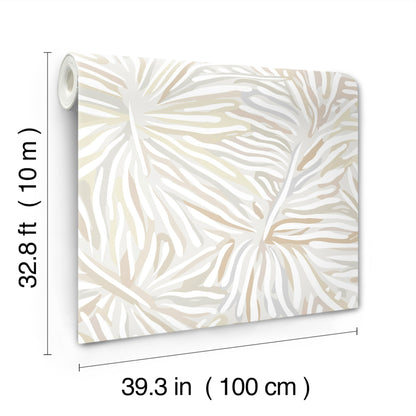 York Wallcoverings Missoni Home 5 Flora Neutral Wallpaper Botanical Tropical Beiges   - MI10576