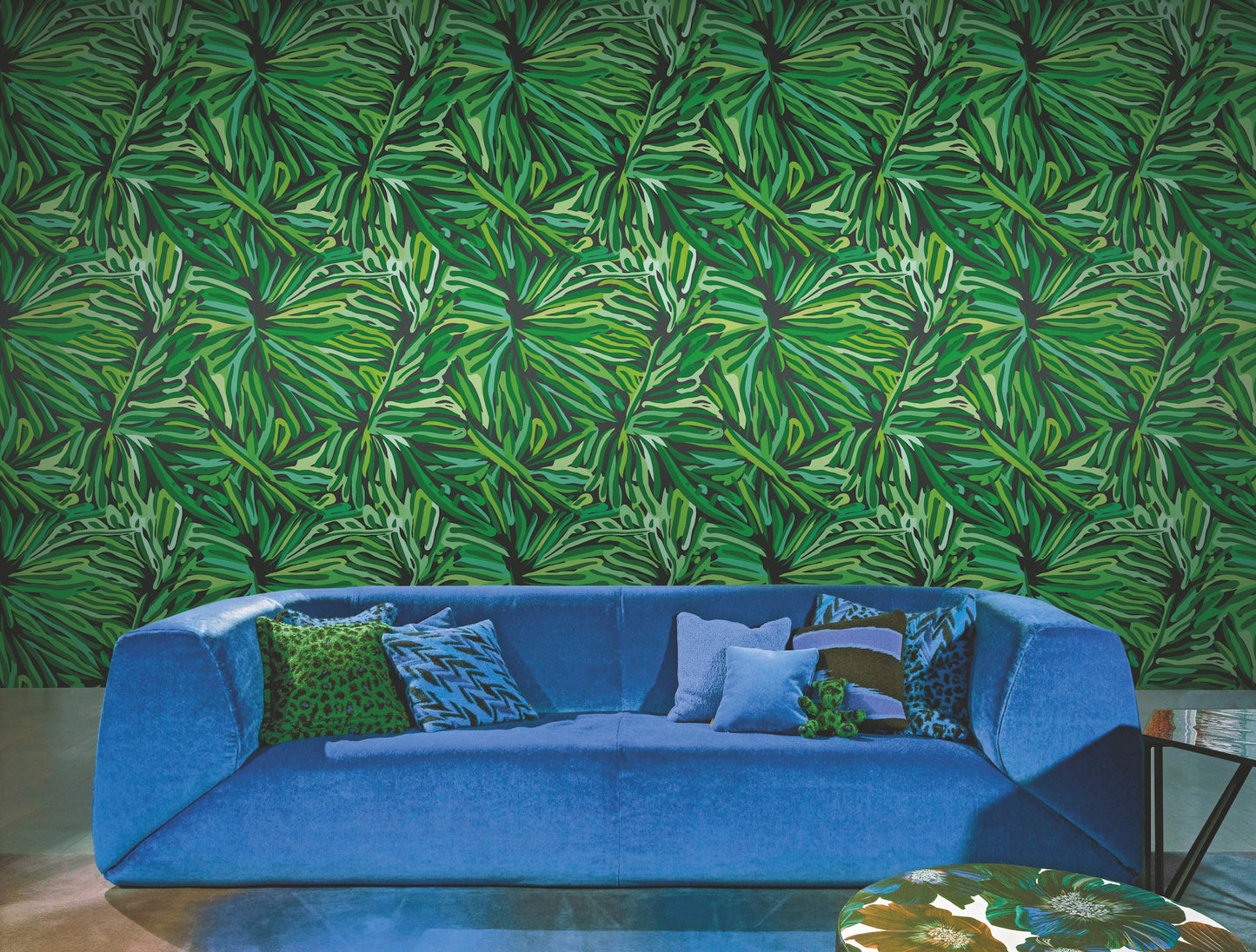 York Wallcoverings Missoni Home 5 Flora Green Wallpaper Botanical Tropical Greens   - MI10577