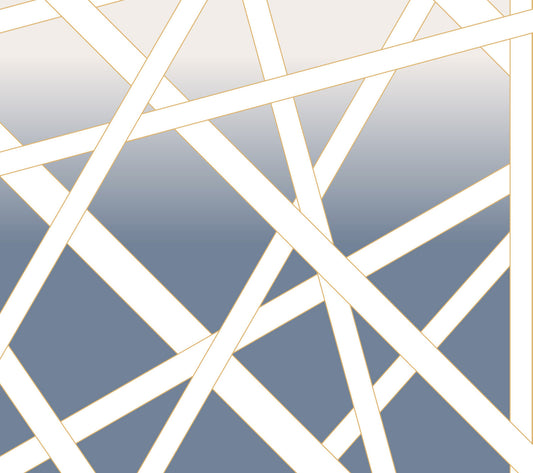 York Wallcoverings Missoni Home 5 Nastri Shade Blue Wall Mural Feature Wall Geometrics Blues  Wallpaper - MI10581M