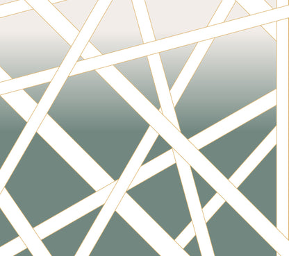 York Wallcoverings Missoni Home 5 Nastri Shade Green Wall Mural Feature Wall Geometrics Greens  Wallpaper - MI10582M