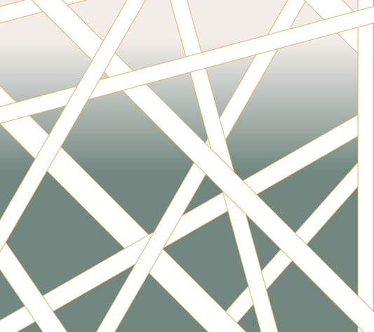 York Wallcoverings Missoni Home 5 Nastri Shade Green Wall Mural Feature Wall Geometrics Greens  Wallpaper - MI10582M