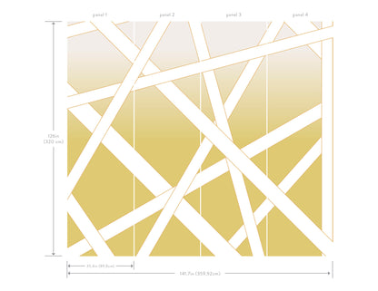 York Wallcoverings Missoni Home 5 Nastri Shade Yellow Wall Mural Feature Wall Geometrics Yellows  Wallpaper - MI10583M