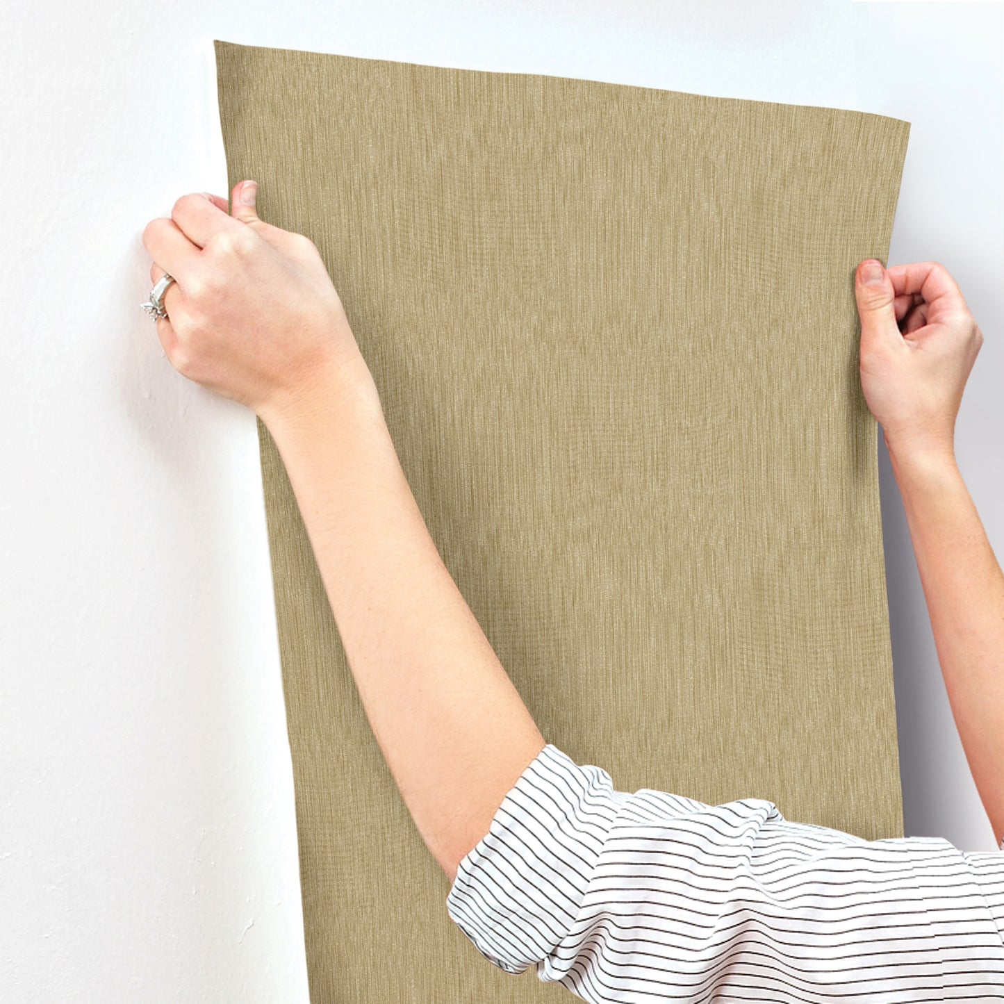 York Wallcoverings Missoni Home 5 Linen Golden Wallpaper Transitional Solids Yellows   - MI10593