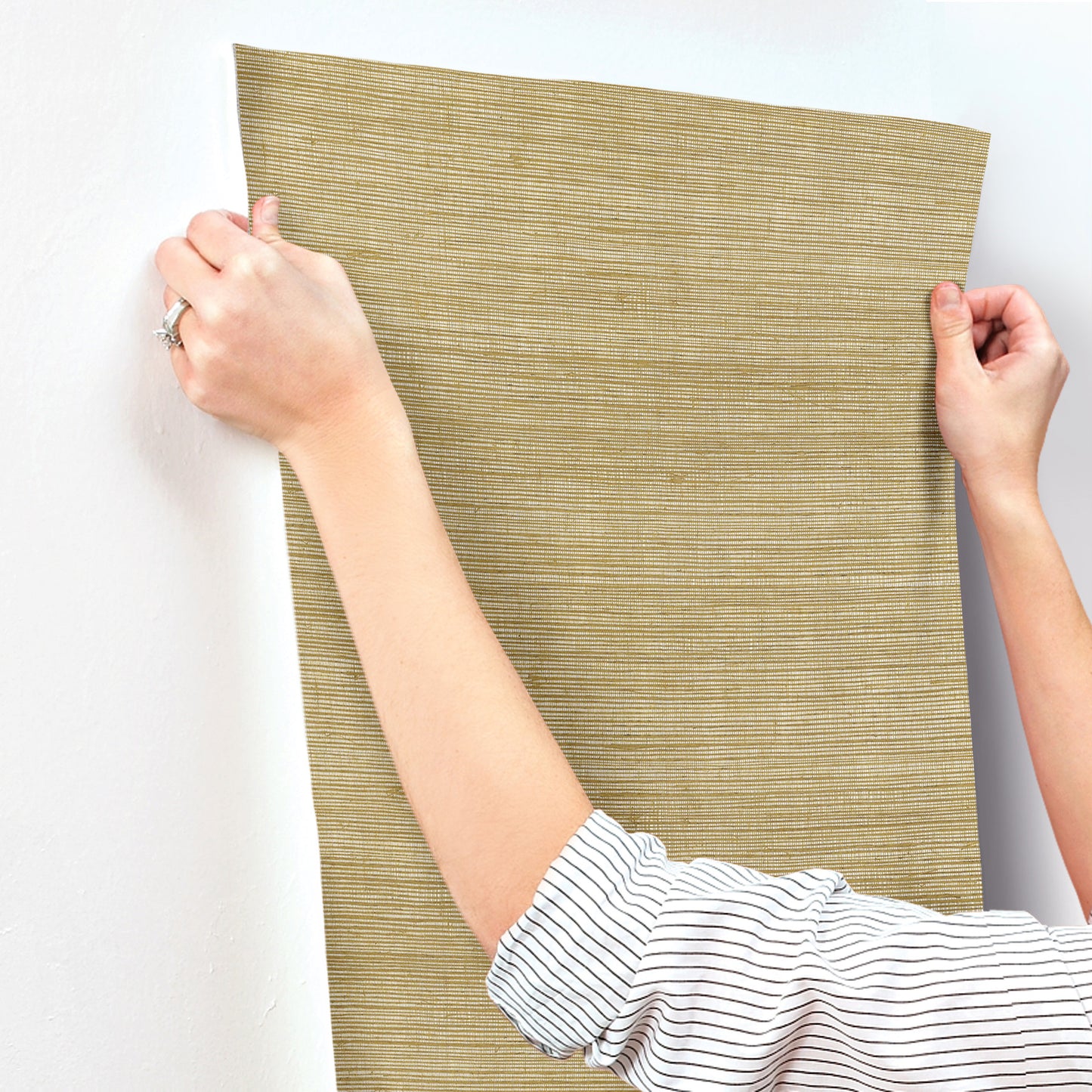 York Wallcoverings Magnolia Home High Performance Raffia Natural Wallpaper Traditional Grasscloth Oranges   - MI4766