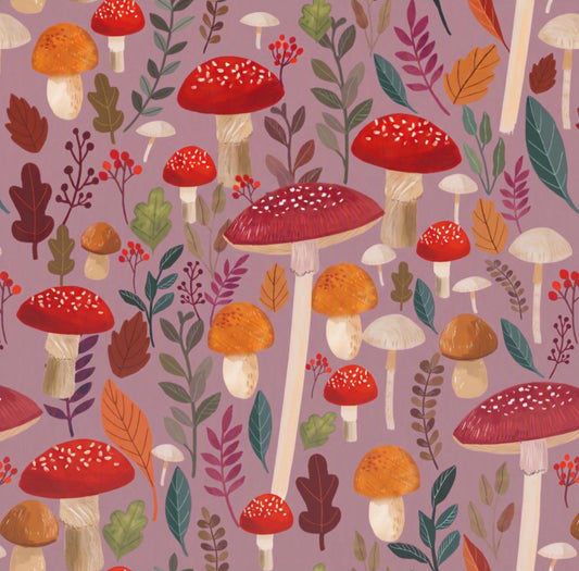 VEER DECOR Mia Charro Collection Mushroom Muse Pink Peel & Stick Wallpaper Novelty Pink   - MIAPS5-01