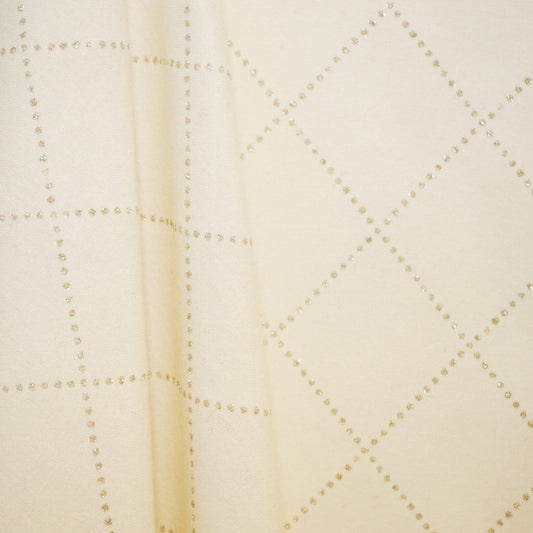 JF Fabrics JF Studio MIA 92 Fabric Traditional,Transitional,Contemporary,Diamond,Metallic Creme,Beige  Wool - 6002492 SJ101