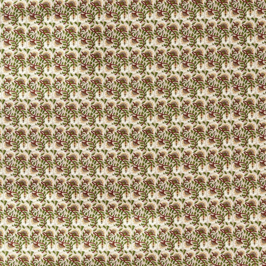 MORRIS & CO Wardle Weave Fabric Contemporary, Floral Madder,Forest   - MIND237567