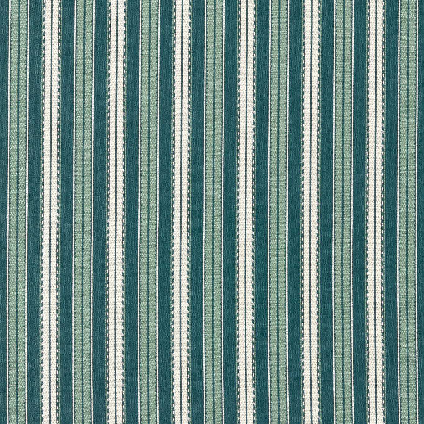 MORRIS & CO Hammersmith Woven Stripe Fabric Stripes Teal   - MIND237577