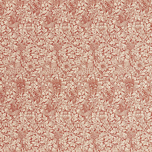 MORRIS & CO Bird & Anemone Weave Fabric Birds Rose   - MIND237580