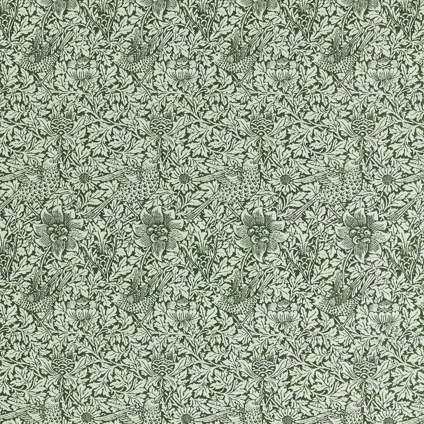 MORRIS & CO Bird & Anemone Weave Fabric Birds Teal   - MIND237584