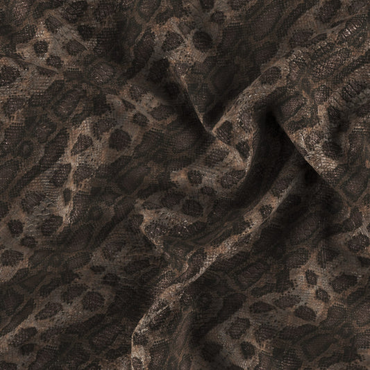JF Fabrics MINERVA 36 Fabric Animal, Metallic, Texture Brown, Taupe, Natural  Vinyl, Vegan Leather - 8935336 J9011